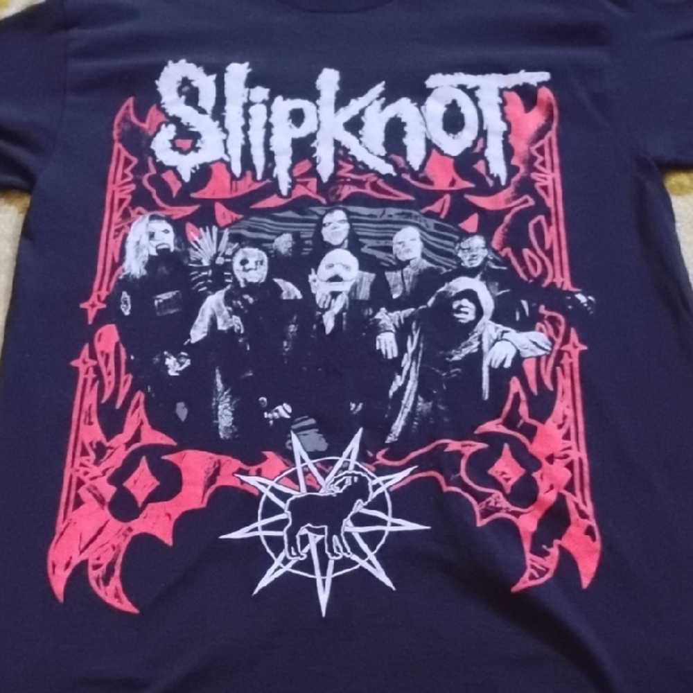 Men's Black Medium Slipknot Metal Band Shirt Music Graphic